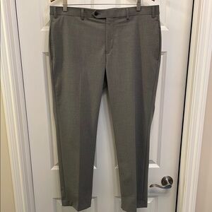 Michael Kors Gray Dress Pants Flat Front Comfy Fit 36" x 29"